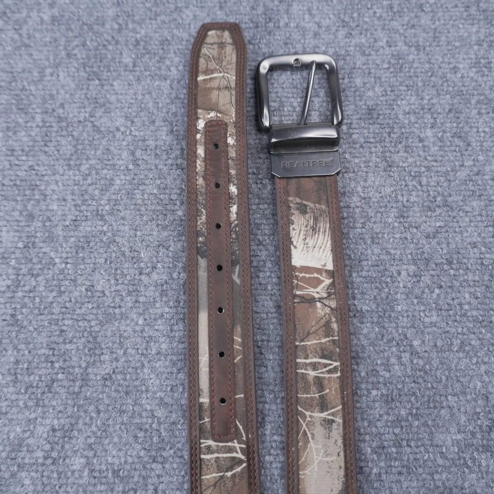Realtree Belt Mens 34/36 Brown Camouflage Reversible Hunting Outdoor Accessory